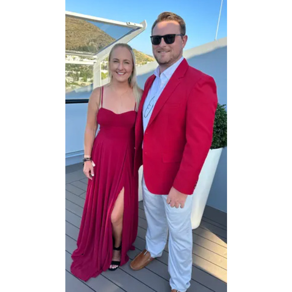 Lulus Cause for Commotion Red Pleated Bustier Maxi Dress Size XS - Picture 10 of 14